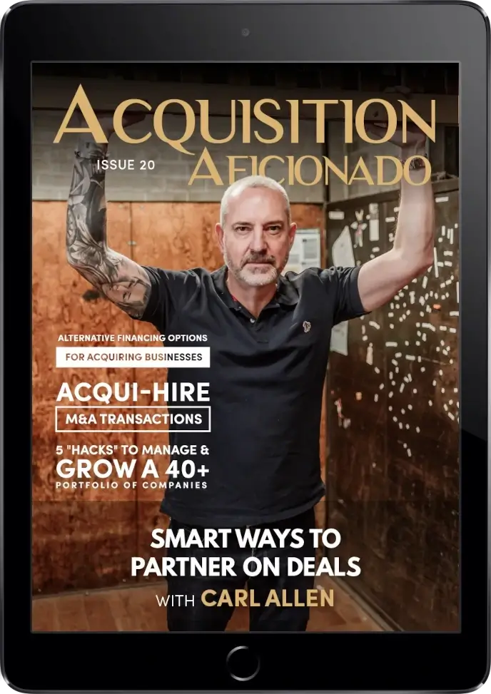 Acquisition Aficionado Magazine Cover